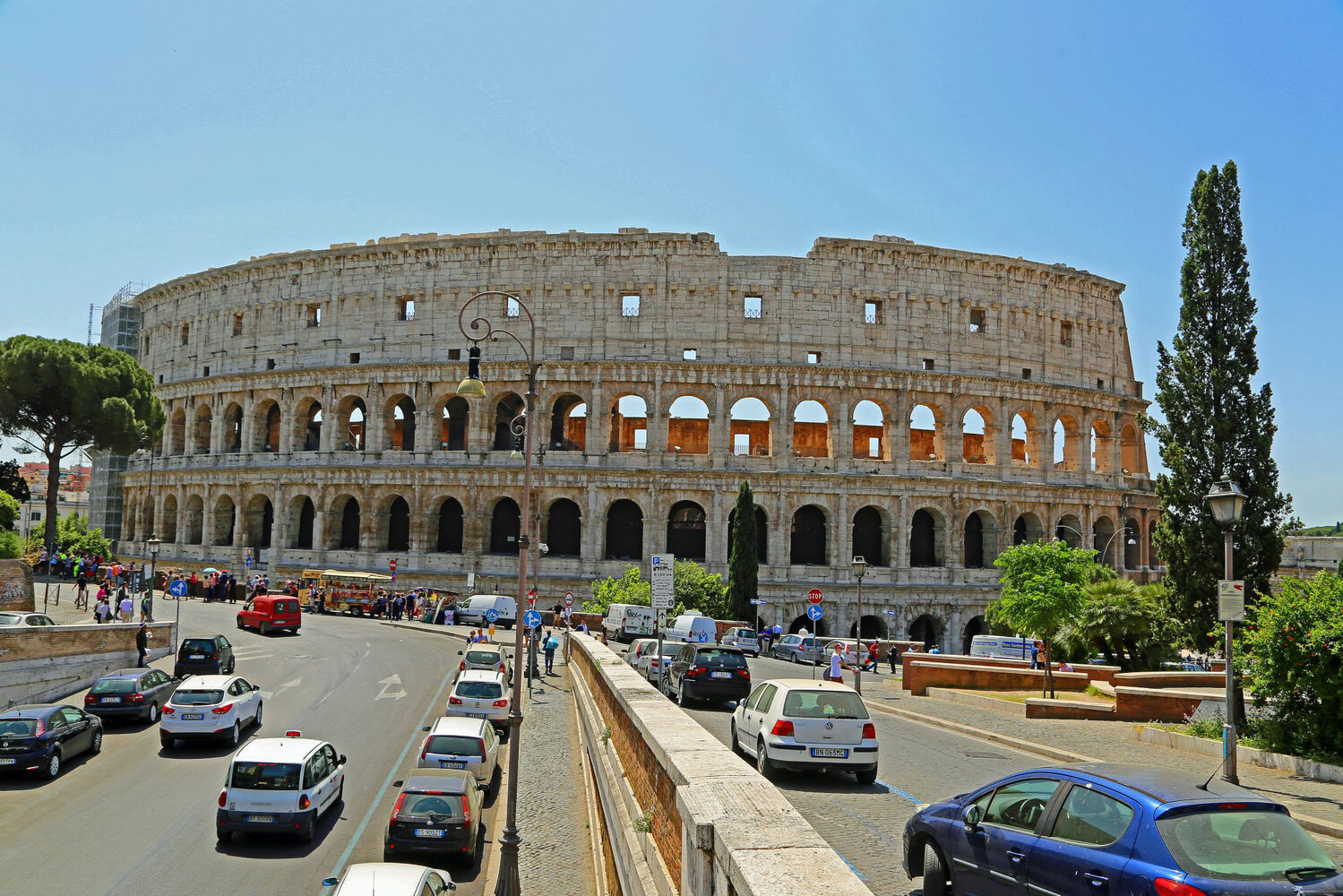 The photo the Colosseum was taken in May 2015 in Rome, Italy.